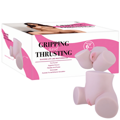 Gripping & Thrusting Life Like Silicone Pussy and As Masturbator 6 Inch Flesh - - Masturbators and Strokers