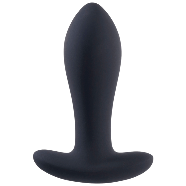 Deep Romance Rechargeable Vibrating Butt Plug with T Bar Base Black - - Butt Plugs