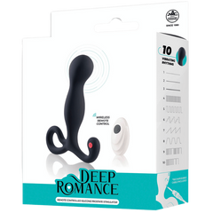 Deep Romance Remote Controlled Silicone Prostate Stimulator Black - - Prostate Toys