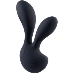 Deep Romance Dual Motors G Spot Silicone Vibrator Black - - G-Spot Vibrators