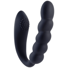 Deep Romance Bendable Dual Motors G Spot Silicone Massager Black - - G-Spot Vibrators