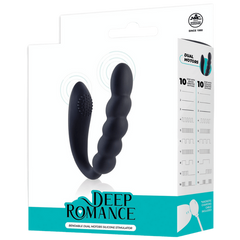 Deep Romance Bendable Dual Motors G Spot Silicone Massager Black - - G-Spot Vibrators
