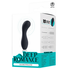 Deep Romance One Touch Control G Spot Silicone Stimulator Black - - G-Spot Vibrators