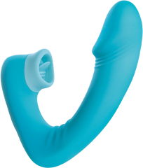 Zeta Dual Motor USB Rechargeable Wearable Clitoral Vibrator Blue - - Clit Ticklers and Pulsators