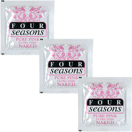 Four Seasons Naked Pure Pink Ultra Thin Naked Condoms 144 Pack - - Condoms