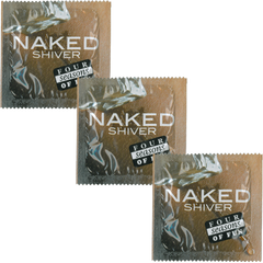 Four Seasons Naked Shiver Lubricated Condoms 54mm 144 Pack - - Condoms