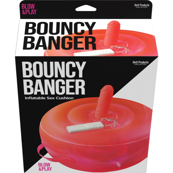 Hott Products Bouncy Banger Inflatable Vibrating Dildo - - Inflatable Dildos and Vibrators
