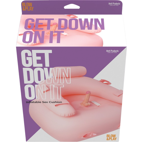 Hott Products Get Down On It Inflatable Vibrating Dildo - - Inflatable Dildos and Vibrators