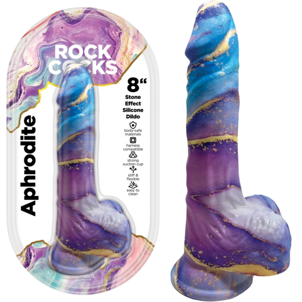 Rock Cocks Aphrodite Realistic Textured Dildo 8 Inch - - Realistic Dildos