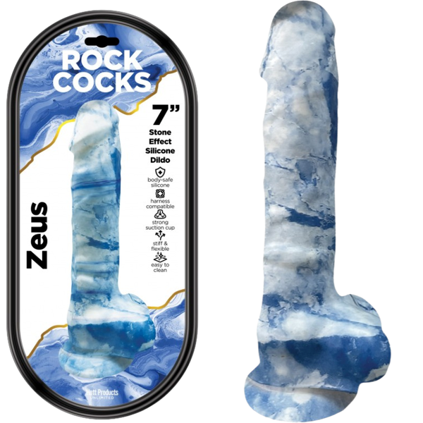 Rock Cocks Zeus Bendable Realistic Textured Dildo 7 Inch - - Realistic Dildos
