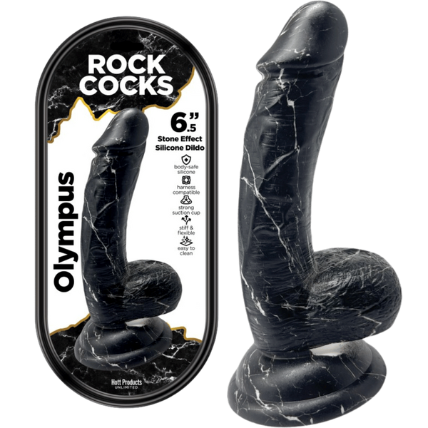 Rock Cocks Olympus Suction Cup Textured Realistic Dildo 6.5 Inch - - Realistic Dildos