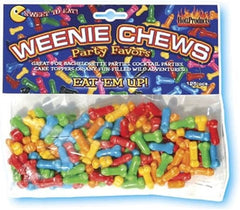 Hott Products Novelty Parties Edible Weenie Chews 125 Piece - - Party Gifts and Novelties