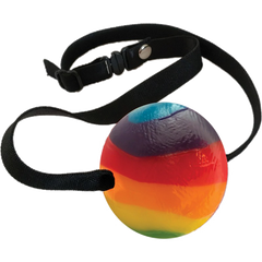 Rainbow Mouth Watering Edible Candy Ball Gag - - Party Gifts and Novelties