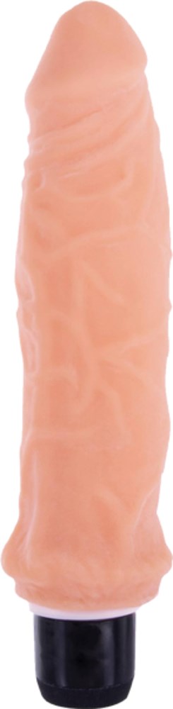 True Feel Ribbed Dual Density Realistic Vibrating Cock 16.5 cm - - Vibrating Dildos