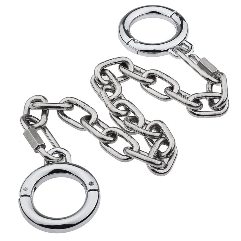 BDStyle Class Stainless Steel BDSM Play Toe Cuffs with Allen Screw Lock - - Steel Sex Toys