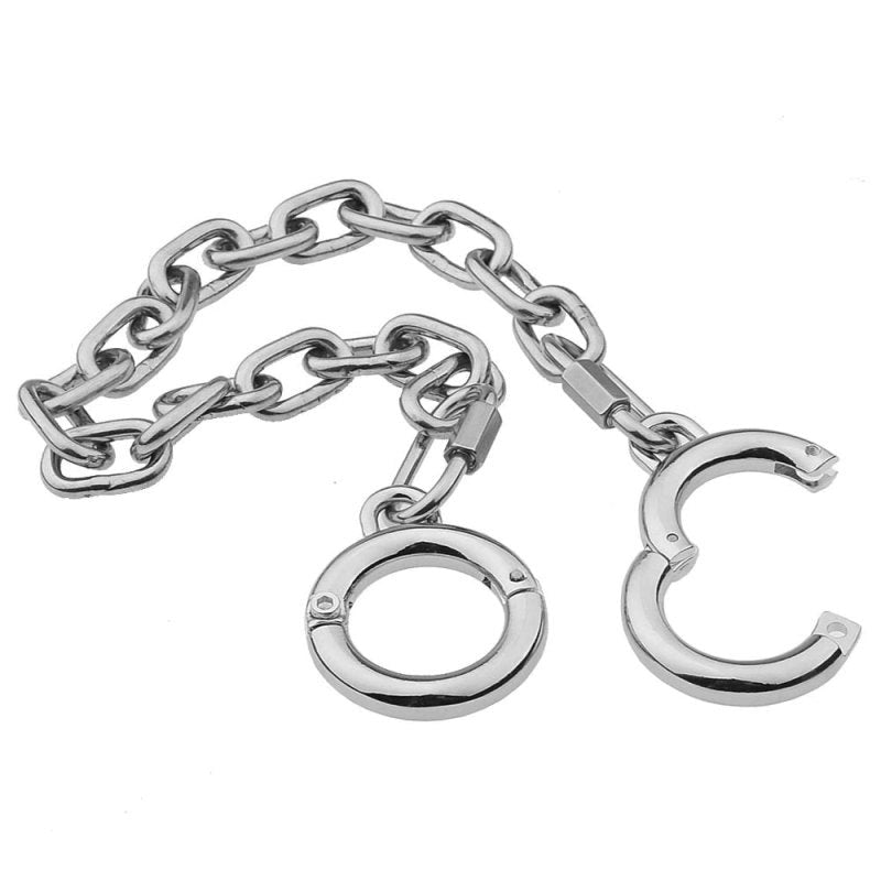 BDStyle Class Stainless Steel BDSM Play Toe Cuffs with Allen Screw Lock - - Steel Sex Toys