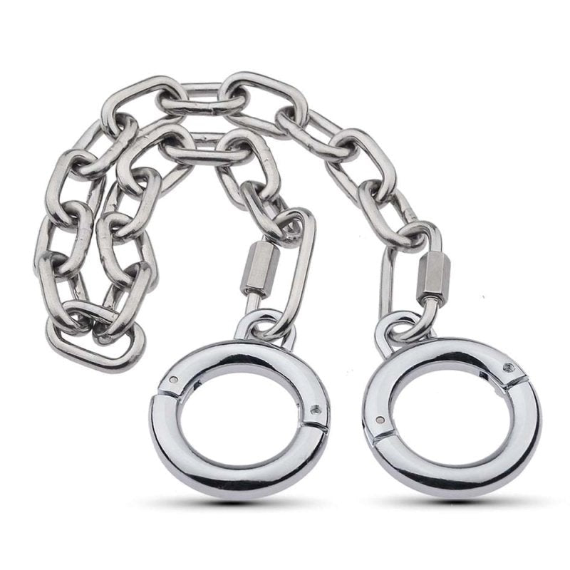 BDStyle Class Stainless Steel BDSM Play Thumb Cuffs Professional Restraints - - Steel Sex Toys