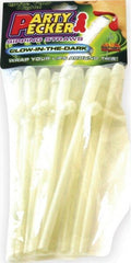 Hott Products Party Pecker Sipping Penis Shape Straws Glow In The Dark - - Party Gifts and Novelties