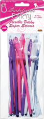 Bachelorette Party Dicky Straws 10 Pack 12 Inch - - Party Gifts and Novelties