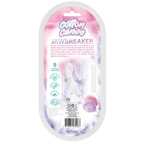 Hott Products Jawbreaker USB Rechargeable Rabbit Vibrator Cotton Candy - - Rabbit Vibrators