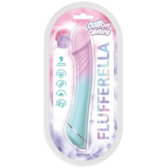Hott Products Flufferella 9 Function Rechargeable G Spot Vibrator Cotton Candy - - G-Spot Vibrators