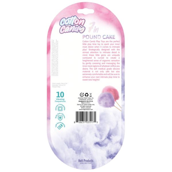 Hott Products Poundcake 10 Function Vibrating Dildo Cotton Candy - - Vibrating Dildos