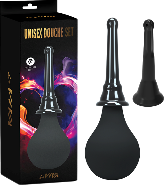 La Viva Premium Unisex Silicone Douche Set - - Enemas and Douches