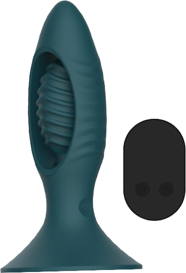 La Viva Remote Control Rocket Butt Plug Teal with Wireless Remote - - Butt Plugs