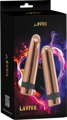 La Viva Quake Ammo 10 Function Bullet Vibrator Rose Gold - - Bullet Vibrators