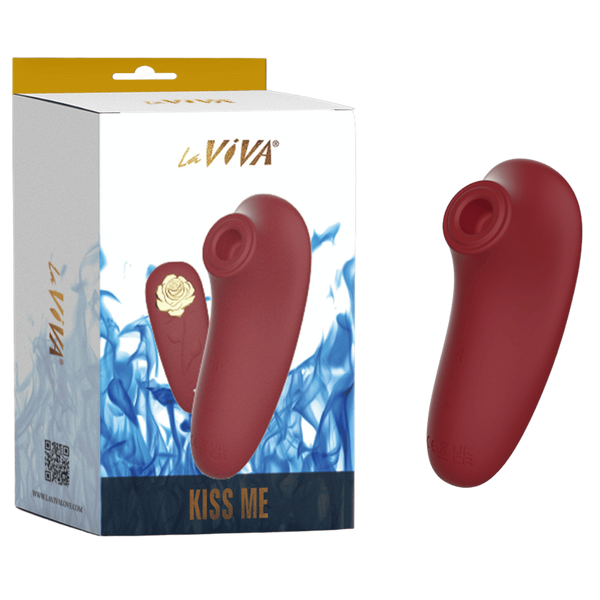 La Viva Kiss Me Clitoral Sucking Personal Massager Ruby Red - - Clit Ticklers and Pulsators