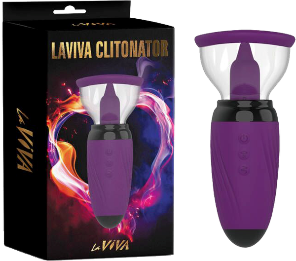 La Viva Clitonator Multi Function Clitoral Vibrator Purple - - Clit Ticklers and Pulsators