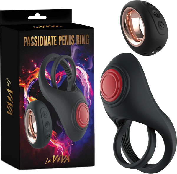 La Viva Remote Control 10 Function Passionate Penis Ring - - Vibrating Cock Rings