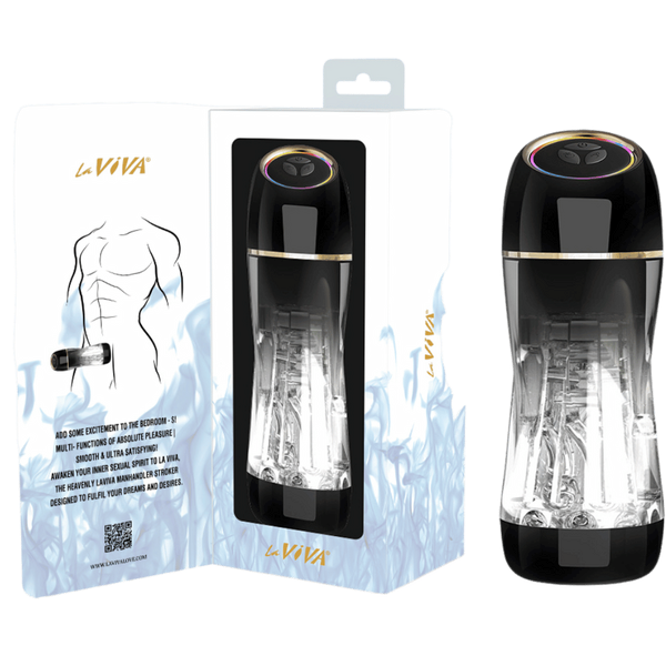 La Viva Manhandler Multi Function Rotating Male Stroker - - Masturbators and Strokers