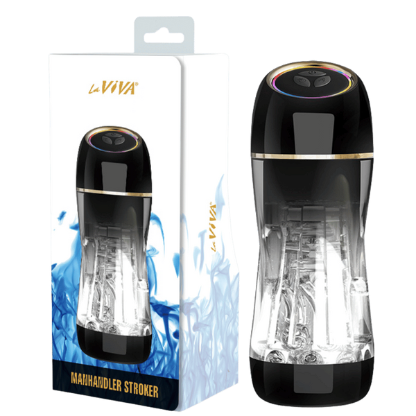 La Viva Manhandler Multi Function Rotating Male Stroker - - Masturbators and Strokers