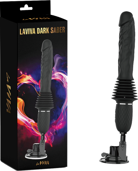 La Viva Dark Saber Multi Function Vibrating Dildo Black - - Vibrating Dildos