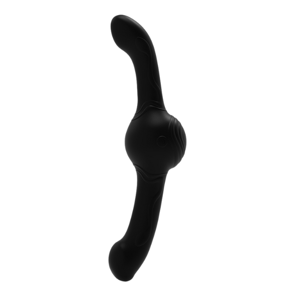 La Viva Double Fury Vibrating & Thrusting Dildo Black - - Vibrating Dildos