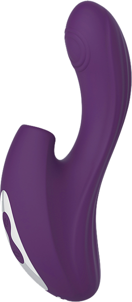 La Viva Zirconia Sucking & Knocking Rabbit Vibrator Purple - - Rabbit Vibrators