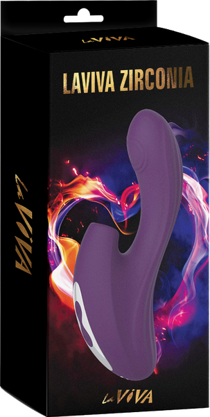 La Viva Zirconia Sucking & Knocking Rabbit Vibrator Purple - - Rabbit Vibrators