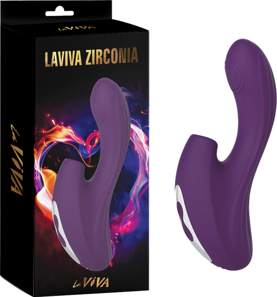 La Viva Zirconia Sucking & Knocking Rabbit Vibrator Purple - - Rabbit Vibrators