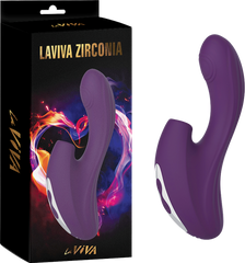 La Viva Zirconia Sucking & Knocking Rabbit Vibrator Purple - - Rabbit Vibrators