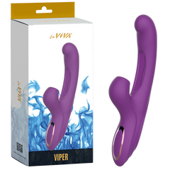 La Viva Viper Clitoral Sucking Flickering Rabbit Vibrator Purple - - Rabbit Vibrators