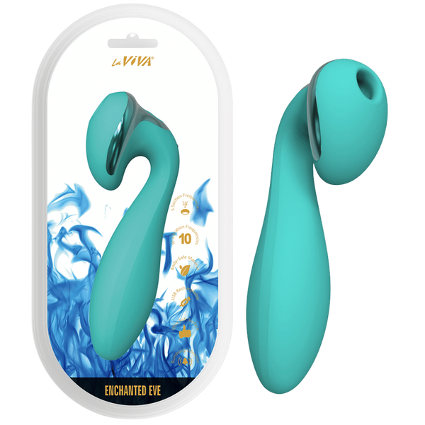 La Viva Enchanted Eve Clitoral Suction Vibrator Blue - - Clit Ticklers and Pulsators