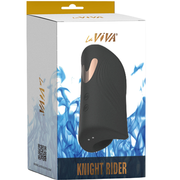 La Viva Knight Rider Vibrating & Tapping Male Masturbator Black - - Masturbators and Strokers