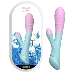 La Viva Tinker Bell USB Rechargeable Rabbit Vibrator Pink / Blue - - Rabbit Vibrators