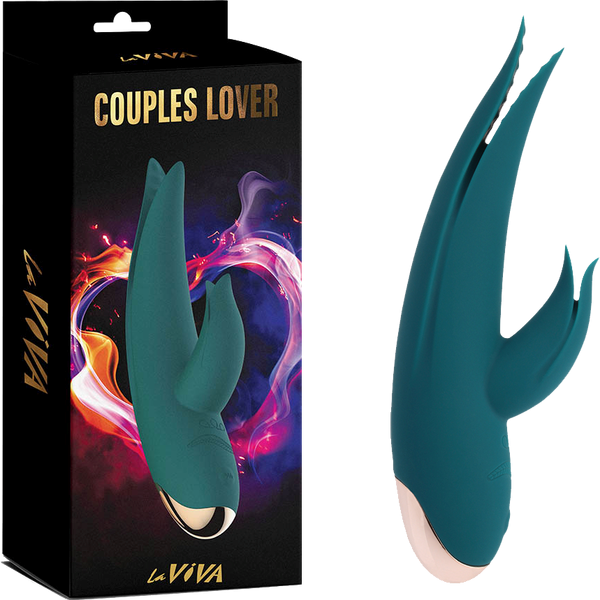 La Viva Couples Lover 9 Mode Rabbit Vibrator Teal - - Rabbit Vibrators