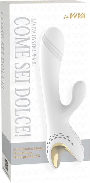 La Viva Come Sei Dolce 20 Function Rabbit Massager White - - Rabbit Vibrators