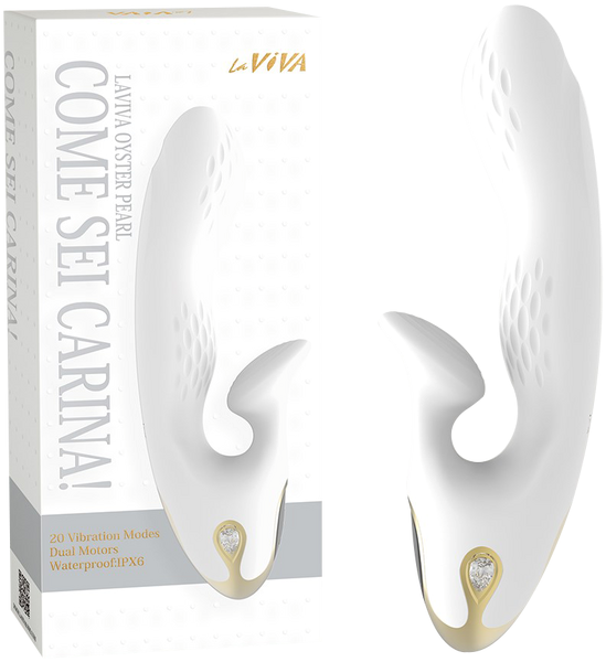 La Viva Come Sei Carina 20 Mode Dual Motor Rabbit Vibrator White - - Rabbit Vibrators