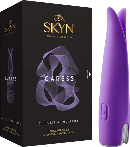 Skyn Caress 10 Function Rechargeable Clitoral Stimulator - - Clit Ticklers and Pulsators