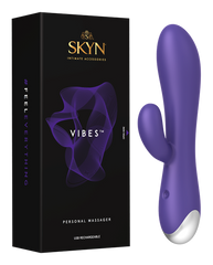 Skyn Vibes USB Rechargeable Personal Rabbit Massager Purple - - Rabbit Vibrators