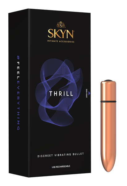 Skyn Thrill USB Rechargeable Vibrating Bullet Massager Bronze - - Bullet Vibrators